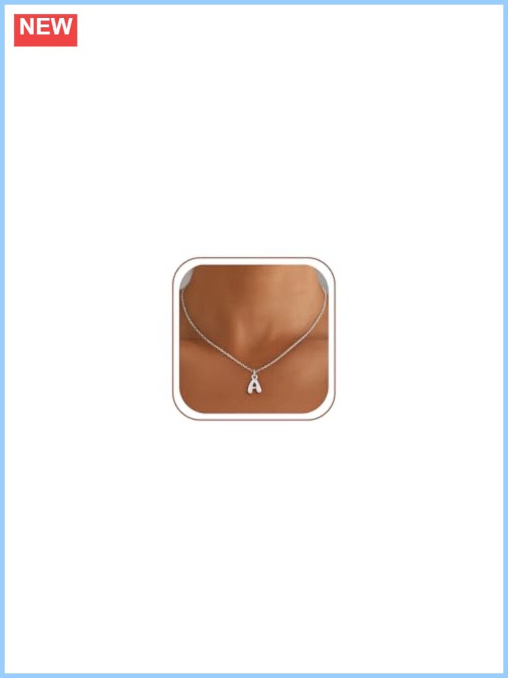 Silver Plated 3D Bubble Letter Initial Necklace, Personalized Jewelry for Women